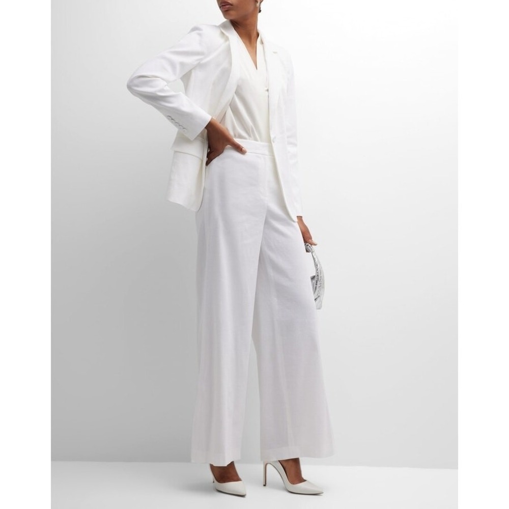 Kobi Halperin Maureen Linen Blend High Waist Wide Leg Pants Size 2